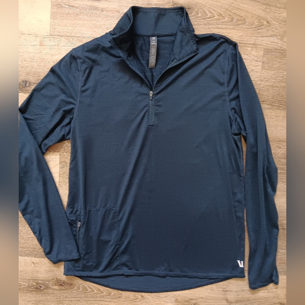 Viori Mens Navy Blue Half Zip Pullover Size Medium